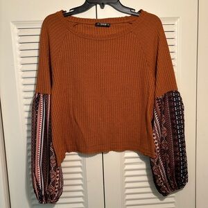 Boho Two-Tone Top
